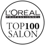 A circular logo reads "L'Oréal Professionnel Top Salon" in black text.